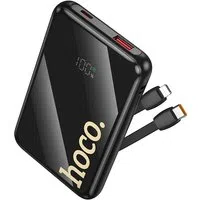Batteria Esterna HOCO Q37, 10000mAh, 22.5W, QC + PD, 1 x Lightning - 1 x USB-A - 2 x USB-C, Nera — 3