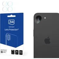 Pellicola protettiva per fotocamera posteriore 3MK Protection per Apple iPhone 17e / 16e, Vetro Flessibile, Set da 4 pezzi, Trasparente — 3