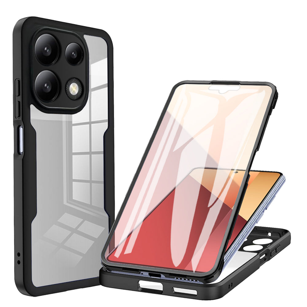 Custodia per Xiaomi Redmi Note 13 4G, Techsuit, ColorVerse 360, Nera