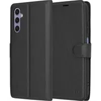 Custodia per Samsung Galaxy S24 S921, Techsuit, Leather Folio, Nera — 3