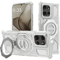 Custodia per Motorola Edge 50, Techsuit, Carbon Shield Pro, Bianca — 3