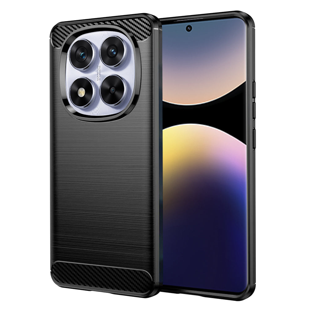 Custodia per Xiaomi Poco X7 / Note 14 Pro 5G, Techsuit, Carbonio, Nera