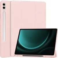Custodia per Samsung Galaxy Tab S10+ / Tab S9 FE+ / Tab S9+, Techsuit, Flex Trifold, Rosa — 3