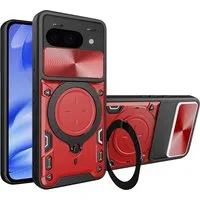Custodia per Google Pixel 9a, Techsuit, CamGuard Pro, Rossa — 3