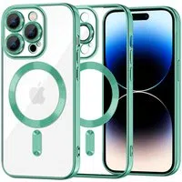 Custodia MagSafe per Apple iPhone 14 Pro, Techsuit, Luxury Crystal, Verde Chiaro — 3