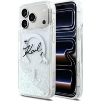 Custodia MagSafe per Apple iPhone 17 Pro Max, Karl Lagerfeld, Glitter Karl Script Logo, Trasparente — 3