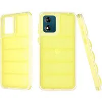Custodia per Motorola Moto E13, Techsuit, Wave Shield, Gialla — 3
