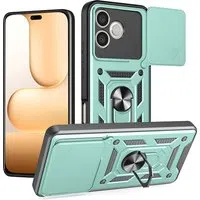 Custodia per Honor 600 Lite, Techsuit, CamShield, Verde — 3