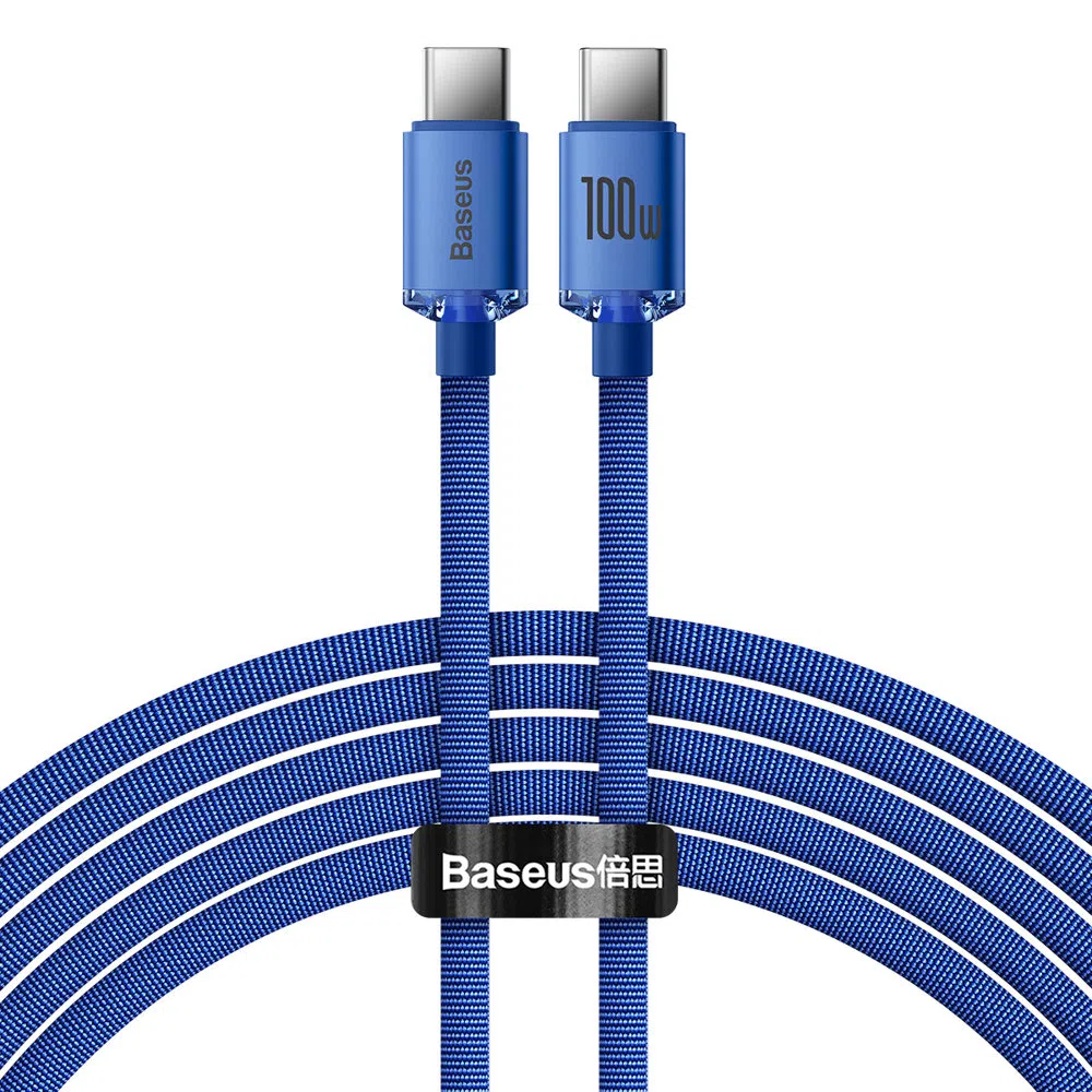 Cavo dati e ricarica USB-C - USB-C Baseus Crystal Shine Series, 100W, 2m, blu CAJY000703 — 2