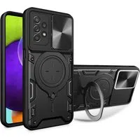 Custodia per Samsung Galaxy A52s 5G A528 / A52 5G A526 / A52 A525, Techsuit, CamGuard Pro, Nera — 3