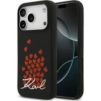 Custodia MagSafe per Apple iPhone 17 Pro, Karl Lagerfeld, logo Heart Sign, Nera — 3