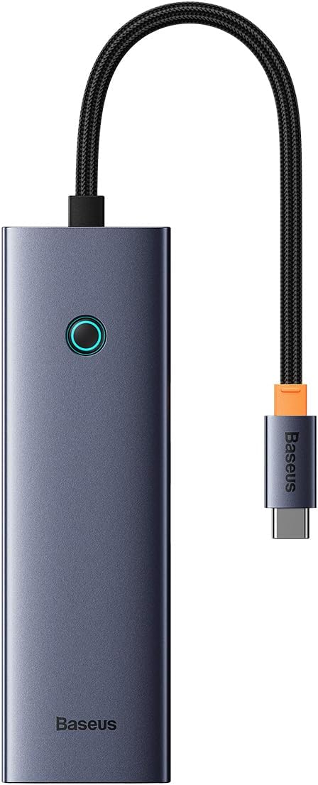 Hub USB-C Baseus UltraJoy, 4 x USB-A 3.0 - 1 x USB-C - 1 x HDMI, Grigio B00052807813-01