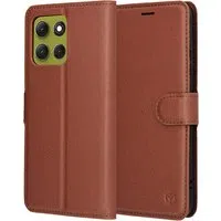 Custodia per Motorola Moto G86, Techsuit, Leather Folio, Marrone — 3