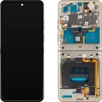 Display con Touchscreen Motorola Razr 2024 / Razr 50, con Cornice, Sotto Inner, Crema (Pumice Stone), Service Pack 5D68C24807 — 3