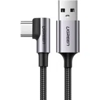 Cavo Dati e Ricarica USB-A - USB-C UGREEN US284 Angled, 18W, 2m, Grigio — 3