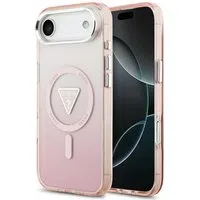 Custodia MagSafe per Apple iPhone 17 Air, Guess, Logo Triangolo Gradiente IML, Rosa — 3
