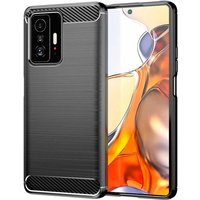 GSMnet Custodia per Xiaomi 11T / 11T Pro, Carbonio, Nera — 2