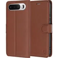 Custodia per Realme 16, Techsuit, Leather Folio, Marrone — 3