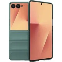 Custodia per Samsung Galaxy Z Flip7 F766, Techsuit, Magic Shield, Verde — 3