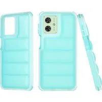 Custodia per Motorola Moto G54, Techsuit, Wave Shield, Turchese — 3