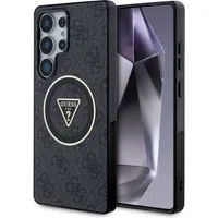 Custodia MagSafe per Samsung Galaxy S25 Ultra S938, Guess, IML Glitter 4G Circle Triangle, Nera — 3