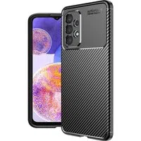 Custodia per Samsung Galaxy A23 5G A236 / A23 A235, Techsuit, CarbonFiber, Nera — 3