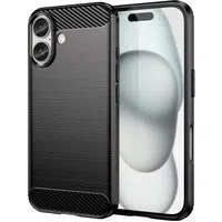 Custodia per Apple iPhone 16 Plus, OEM, Carbonio, Nera — 3
