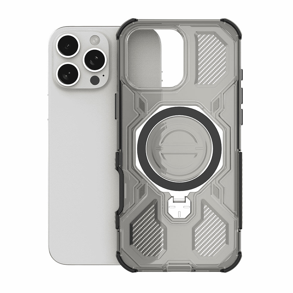 Custodia per Xiaomi Redmi 15C 5G / 15C 4G, Techsuit, Carbon Shield Pro, Fumo