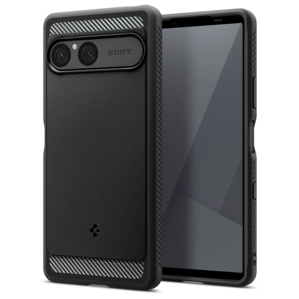 Spigen Custodia per Sony Xperia 10 VII, Spigen, Rugged Armor, Nera ACS09592