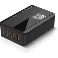 Caricabatterie Stazione ColorWay Display, 65W, 3.25A, 2 x USB-A - 2 x USB-C, Nero — 3