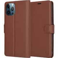 Custodia per Apple iPhone 12 Pro Max, Techsuit, Leather Folio, Marrone — 3