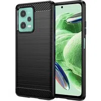 Custodia per Xiaomi Poco X5 / Note 12 5G, Techsuit, Carbonio, Nera — 3