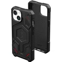 Custodia MagSafe per Apple iPhone 15 Plus, Urban Armor Gear, Monarch Pro Kevlar, Nera — 3