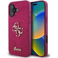 Custodia per Apple iPhone 16, Guess, Fixed Glitter Big 4G, Viola — 3
