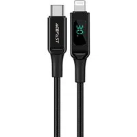 Cavo Dati e Ricarica USB-C - Lightning Acefast C6-01 Display, 20W, 1.2m, Nero — 3