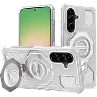 Custodia per Samsung Galaxy A56 A566, Techsuit, Carbon Shield Pro, Bianca — 3