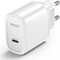 Caricabatterie Rete Yesido YC57, 20W, 3A, 1 x USB-C, Bianco — 3