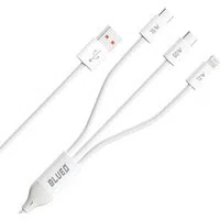 Cavo di Ricarica USB-A - Lightning / 2 x USB-C Blueo, 75W, 1.2m, Bianco — 3