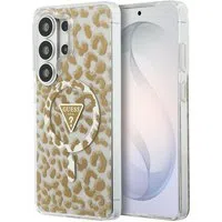 Custodia MagSafe per Samsung Galaxy S26 Ultra S948, Guess, IML Leopard Pattern, Marrone — 3