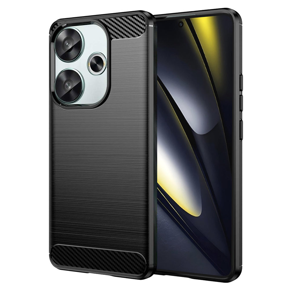 Techsuit Custodia per Xiaomi Poco F6, Techsuit, Carbonio, Nera
