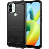 Custodia per Xiaomi Redmi A2+ / A1+, Techsuit, Carbonio, Nera — 3