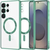 Custodia MagSafe per Samsung Galaxy S25 Ultra S938, Techsuit, Luxury Crystal, Verde Chiaro — 3