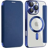 Custodia MagSafe per Samsung Galaxy A17 5G, Techsuit, SmartMag Book, Blu — 3