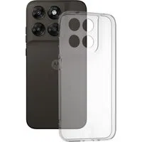 Custodia per Motorola Moto G77 / G67, Techsuit, Clear, Trasparente — 3