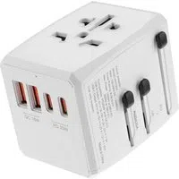 Caricabatterie da Rete Techsuit HHT904-W2 Travel, 20W, 3A, 2 x USB-A - 2 x USB-C, Bianco — 3