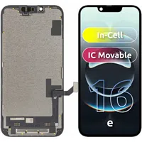Display con Touchscreen JK per Apple iPhone 17e / 16e, con Cornice, Versione LCD In-Cell IC Movable, Nero — 3
