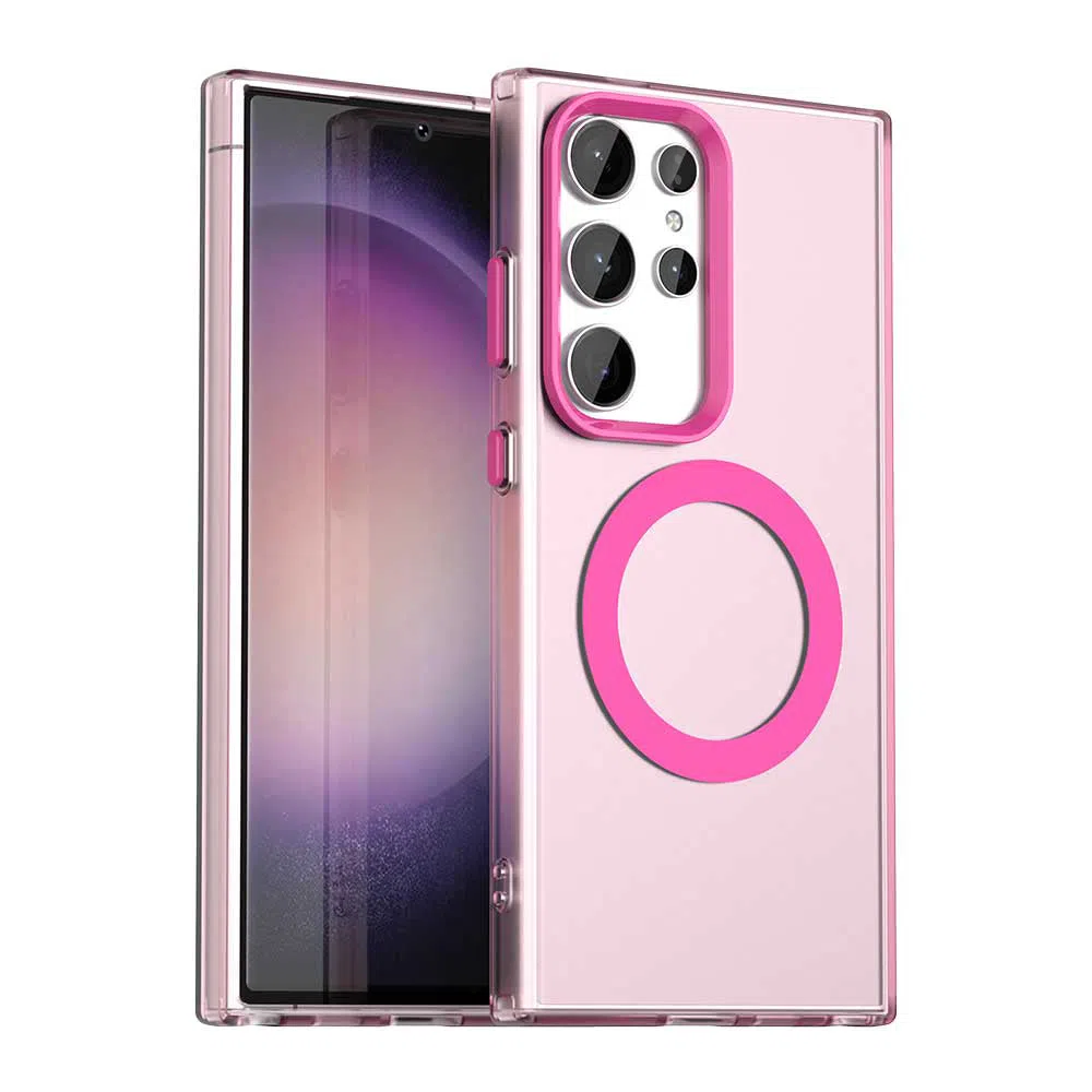 Custodia MagSafe per Samsung Galaxy S23 Ultra S918, Techsuit, CandyCase, Rosa — 2
