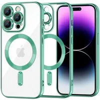 Custodia MagSafe per Apple iPhone 14 Pro Max, Techsuit, Luxury Crystal, Verde Chiaro — 3