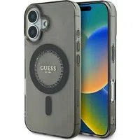 Custodia MagSafe per Apple iPhone 16, Guess, IML Rhinestone, Nera — 3