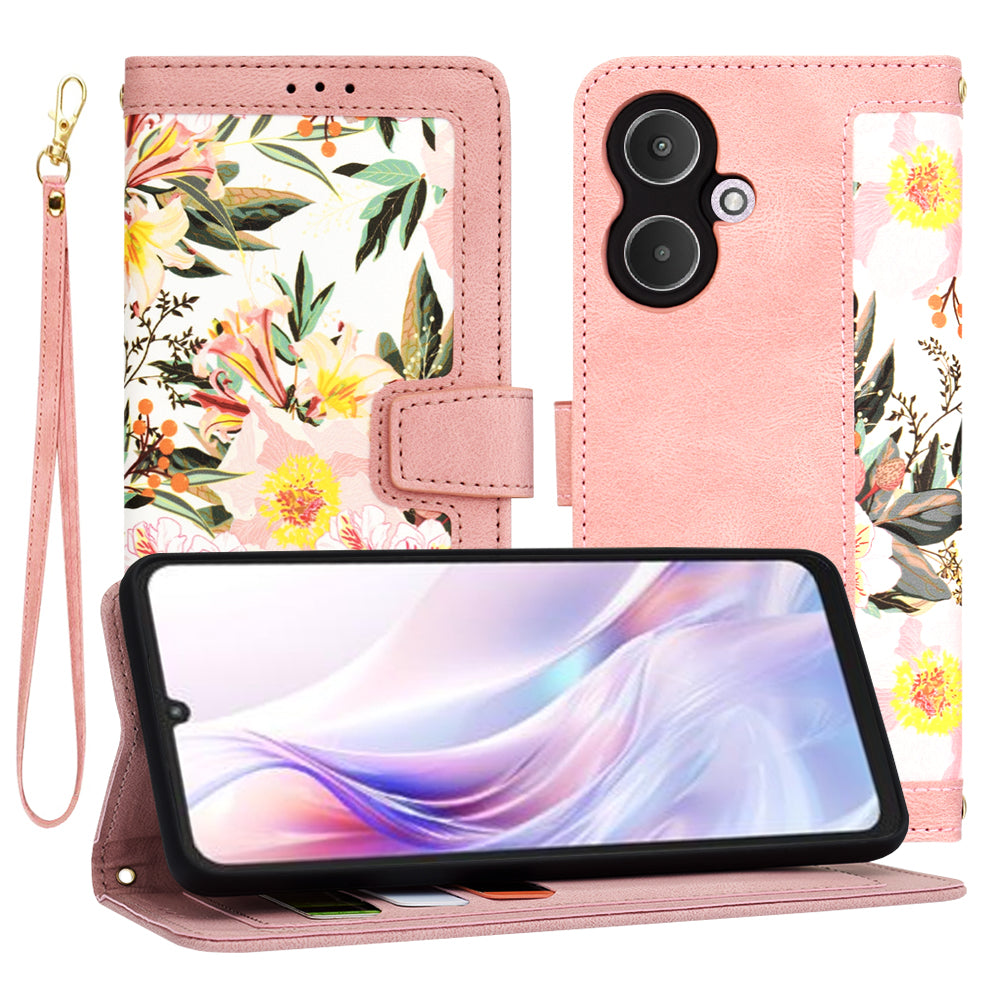 Custodia per Xiaomi Redmi 13C 5G, Techsuit, FlipCraft, Rosa